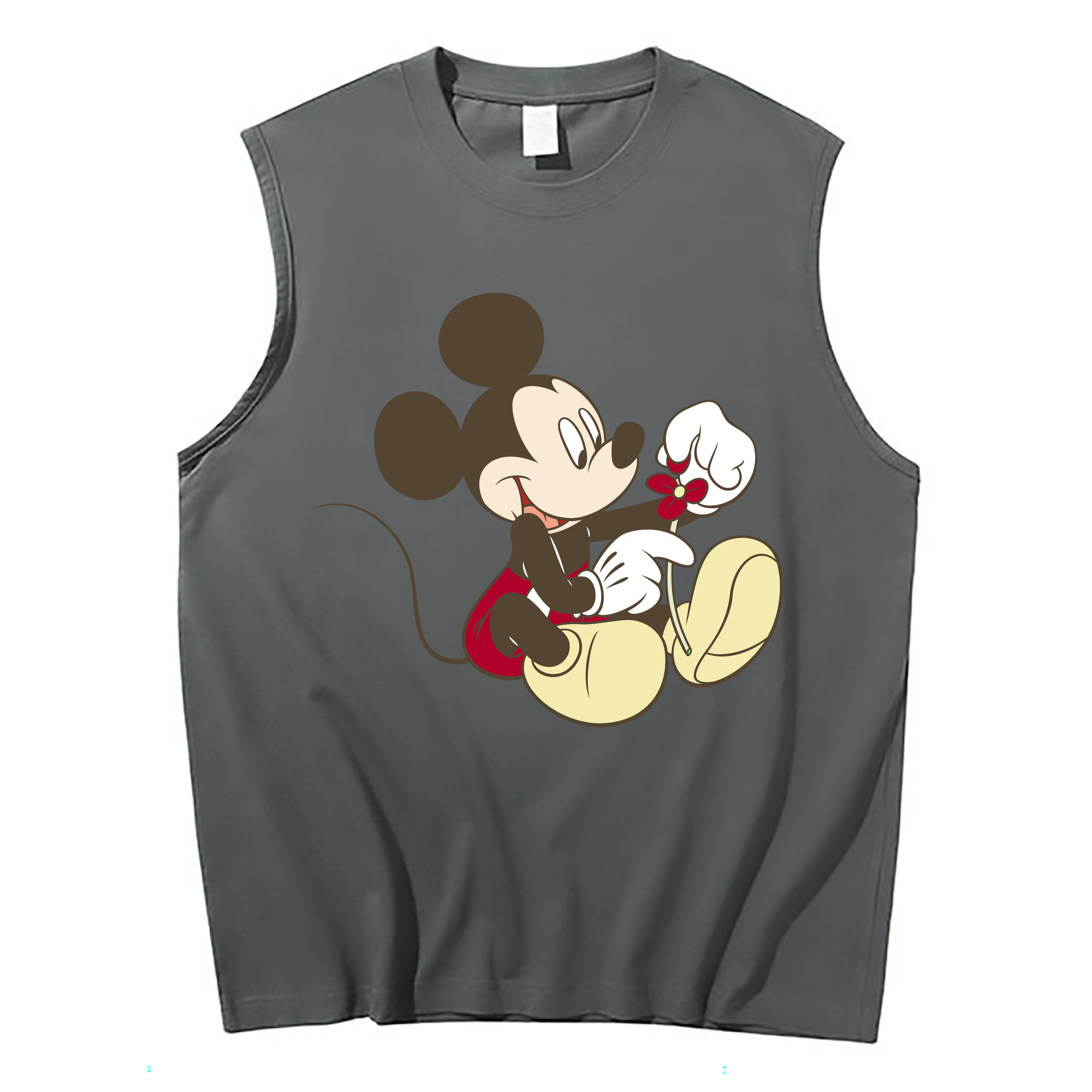 ミッキーマウス Mickey Mouse コットン100％タンクトップ（フロントプリント）